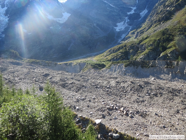 Der ghiacciaio del Belvedere, leidet still unter dem Klimawandel... 